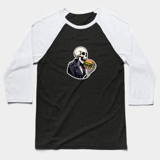 punk skeleton eat burger Baseball T-Shirt